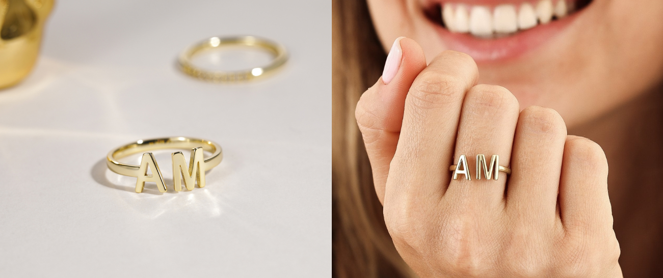 Meaningful Minimalism Embracing Initial Rings in Everyday Fashion