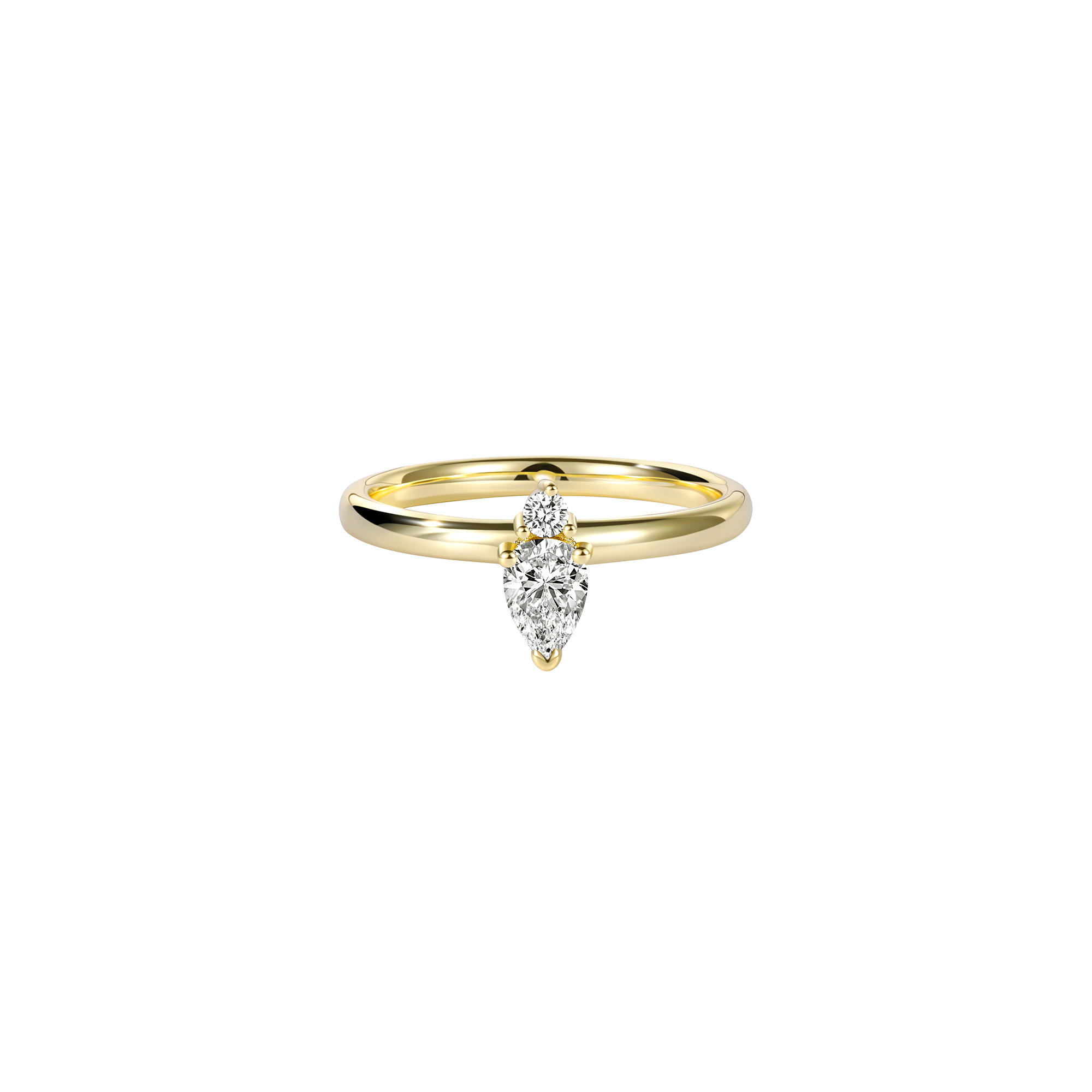 Pear Shaped Gemstone Combination Ring
