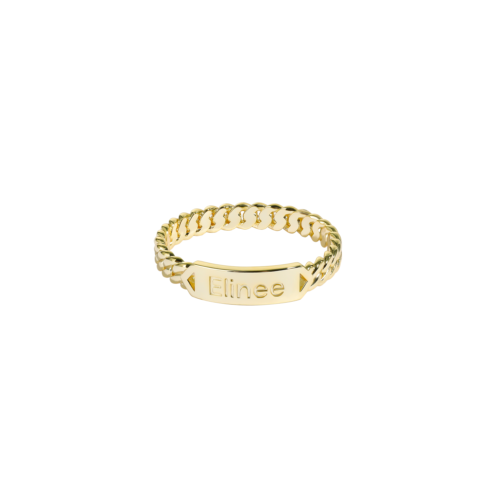 Braided Nameplate Ring