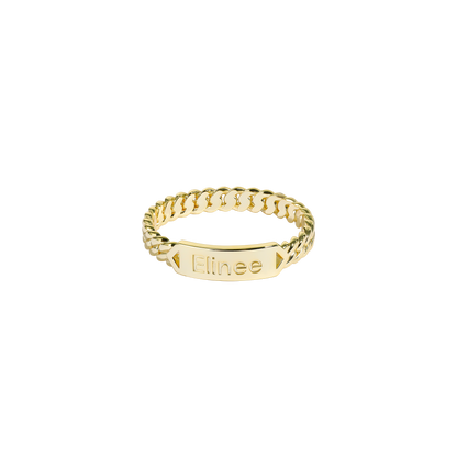 Braided Nameplate Ring