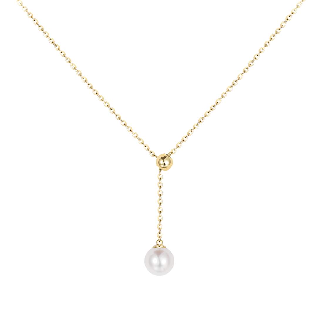 Collana di perle con pendente in oro