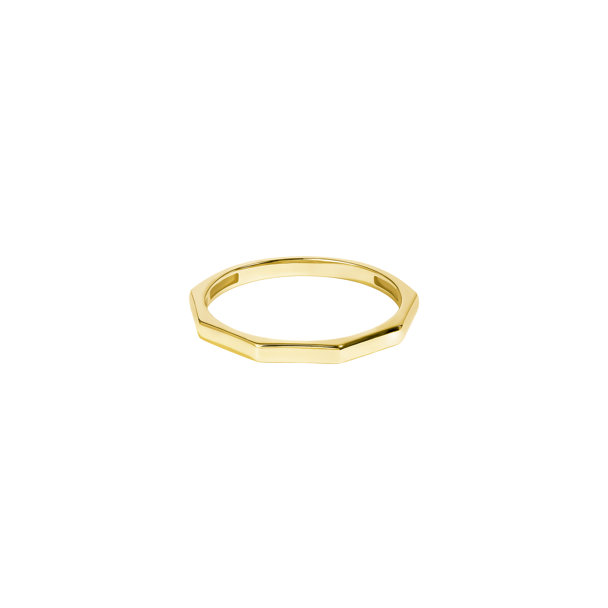 Solid Gold Geometric Simplicity Ring