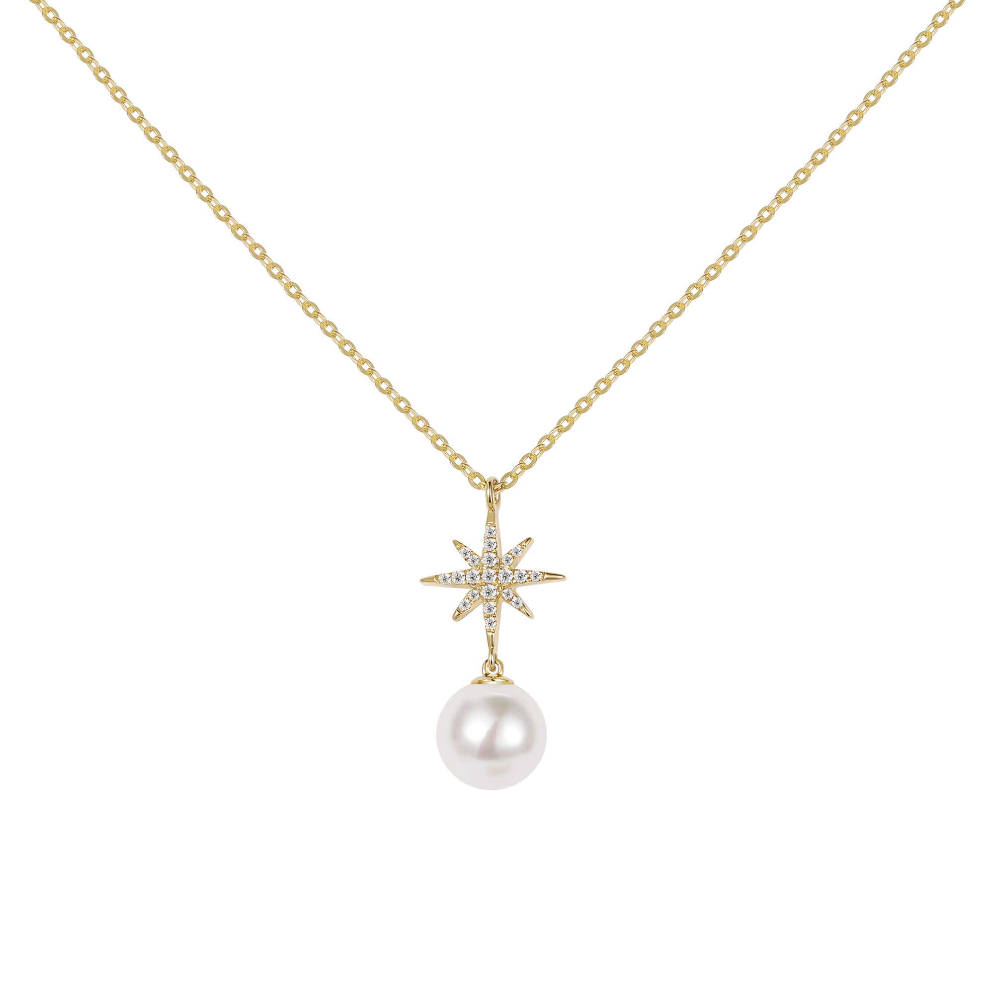 Freshwater Pearl Pendant with Star