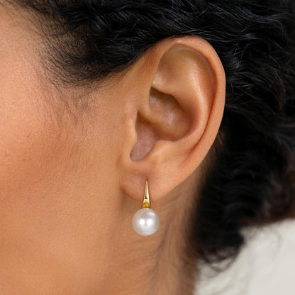 Classic Freshwater Pearl Fish Hook Earrings