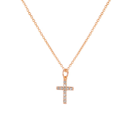 Cross Pendant Necklace with Gemstone