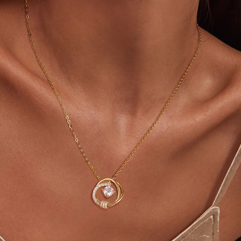 Halo Style Moissanite Pendant Necklace