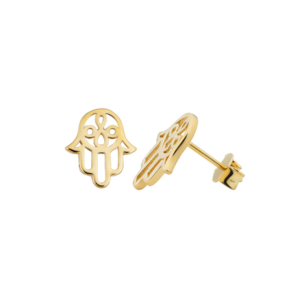 Hassam Solid Gold Earrings - Peace and Blessing