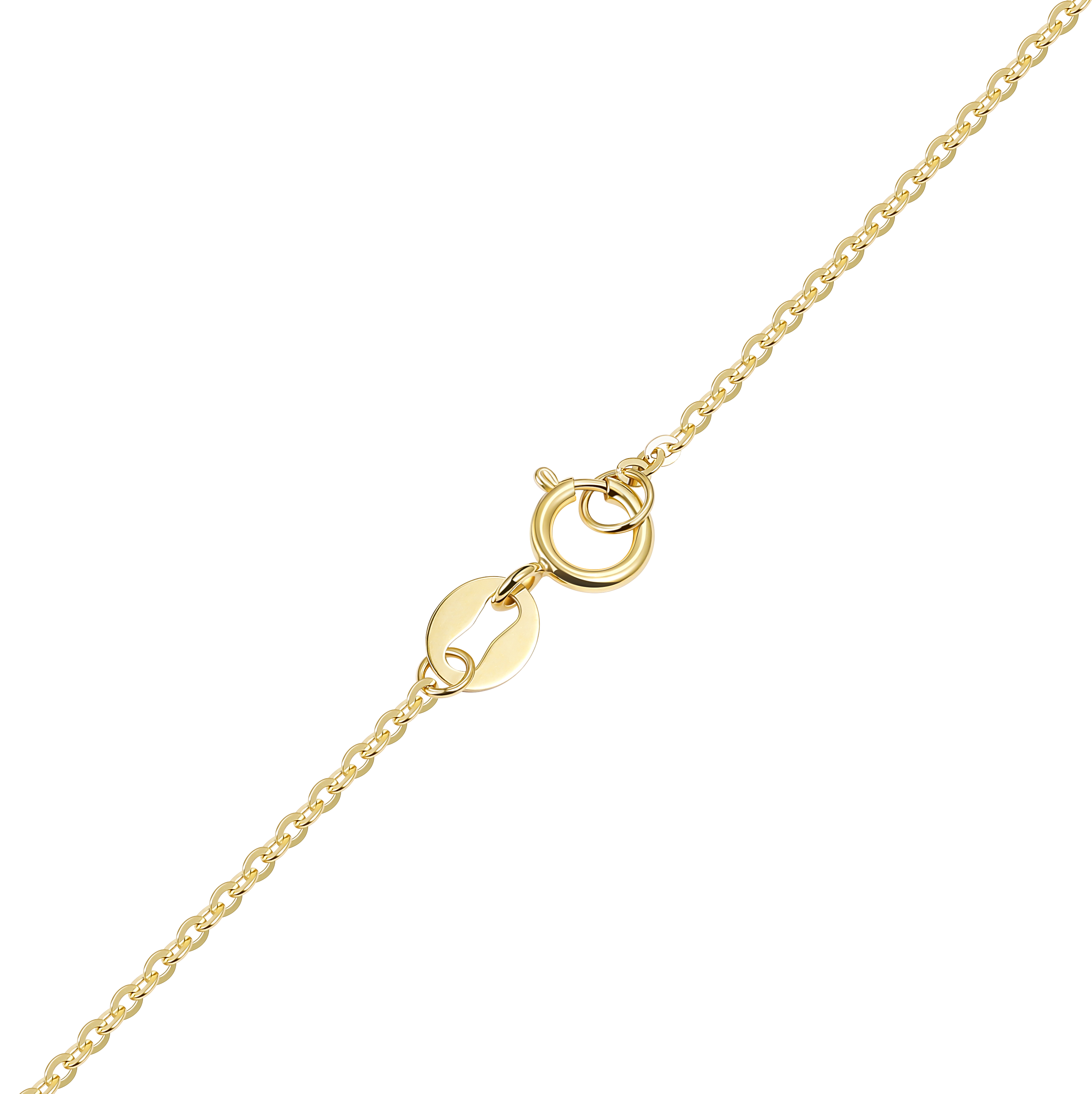 Collier délicat en or courbé moissanite