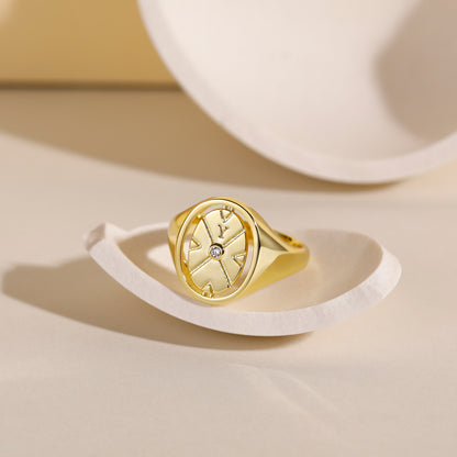 Round Signet Ring