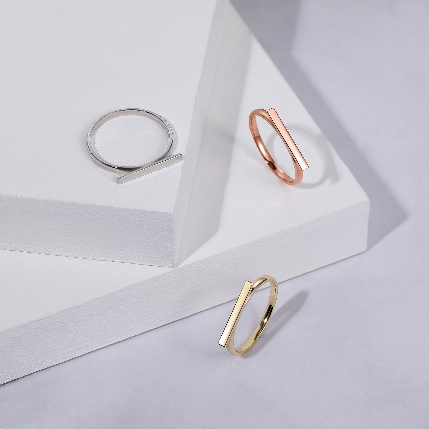 Simple Solid Gold Bar Ring