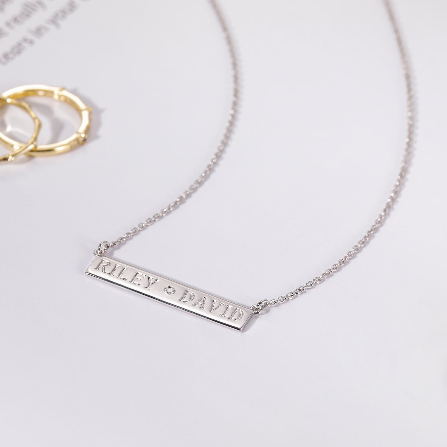 white gold name necklace, personalized necklace for women, customized jewelry