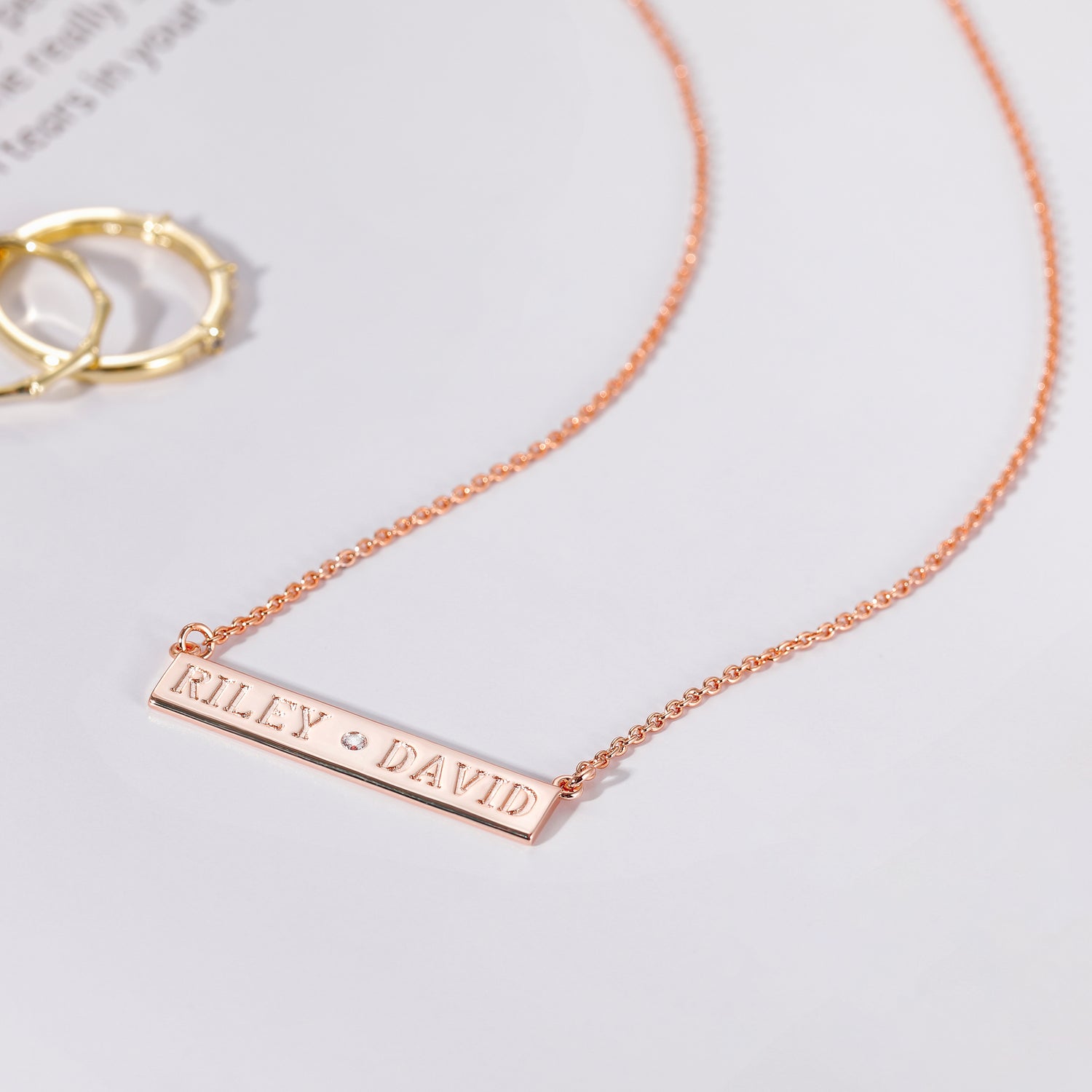 rose gold name necklace, personalized necklace for women, customized jewelry