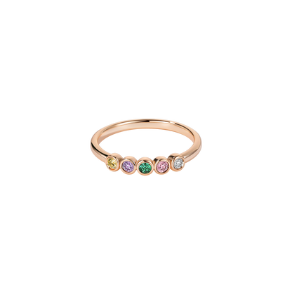 Colored Gemstone Solid Gold Ring