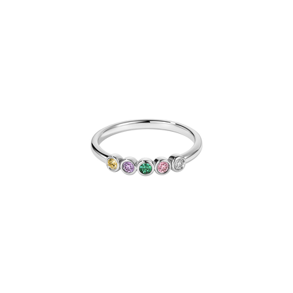 Colored Gemstone Solid Gold Ring