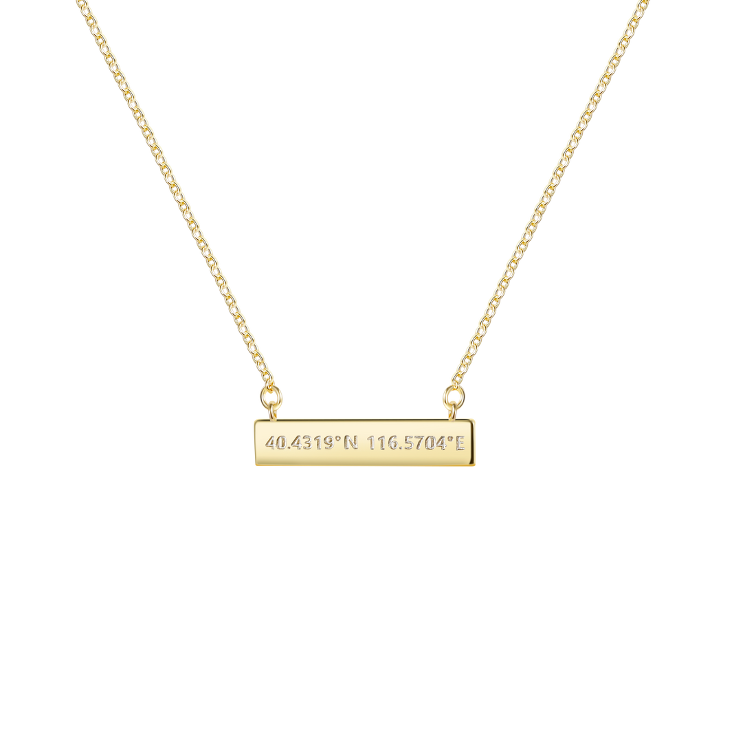 bar necklace for women, personalized necklace, solid gold pendant