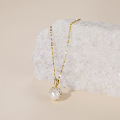 freshwater pearl，14K Necklace，Pearl necklace，Necklace with pendant