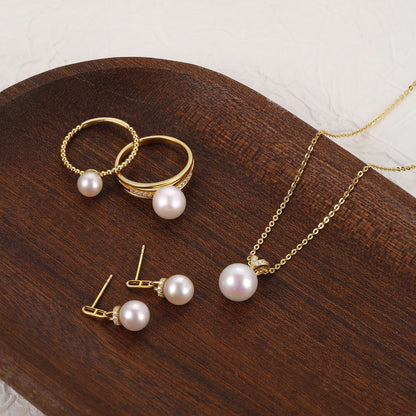 Classic Freshwater Pearl Bar Drop Earrings