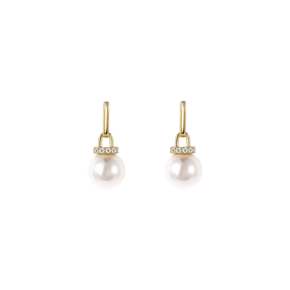 Classic Freshwater Pearl Bar Drop Earrings