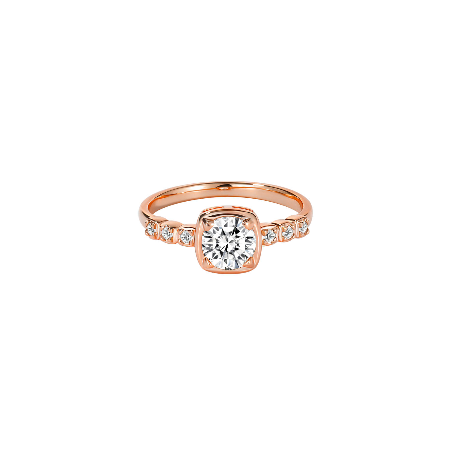 Round Custom Gemstone Promise Ring