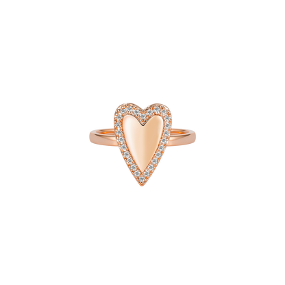 Solid Gold Heart Shaped Ring
