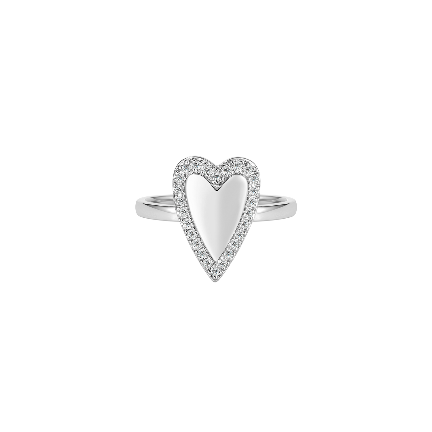 Solid Gold Heart Shaped Ring