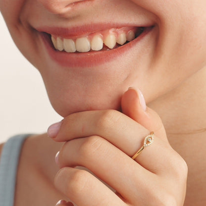 Anello con pietra preziosa Occhio dello sguardo