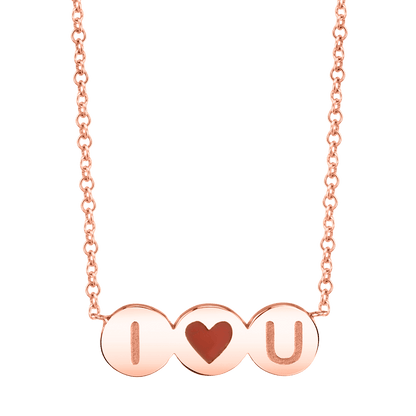 Collier Initiale Coeur En Émail