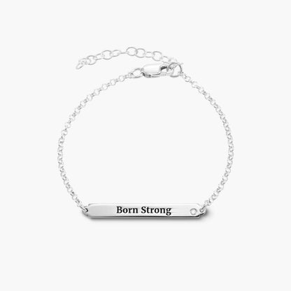 Bracciale con nome personalizzato con pietra preziosa