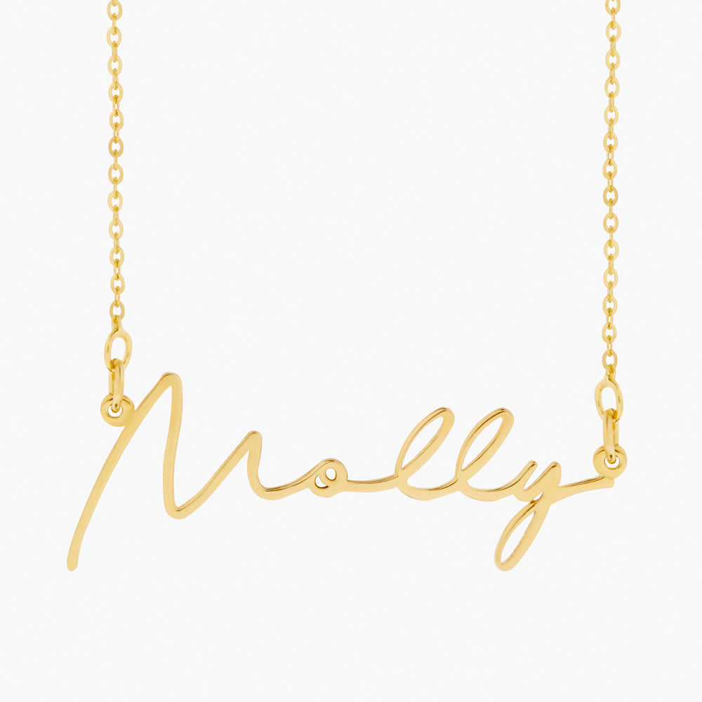 name necklace, solid gold personalized necklace, pendant necklace