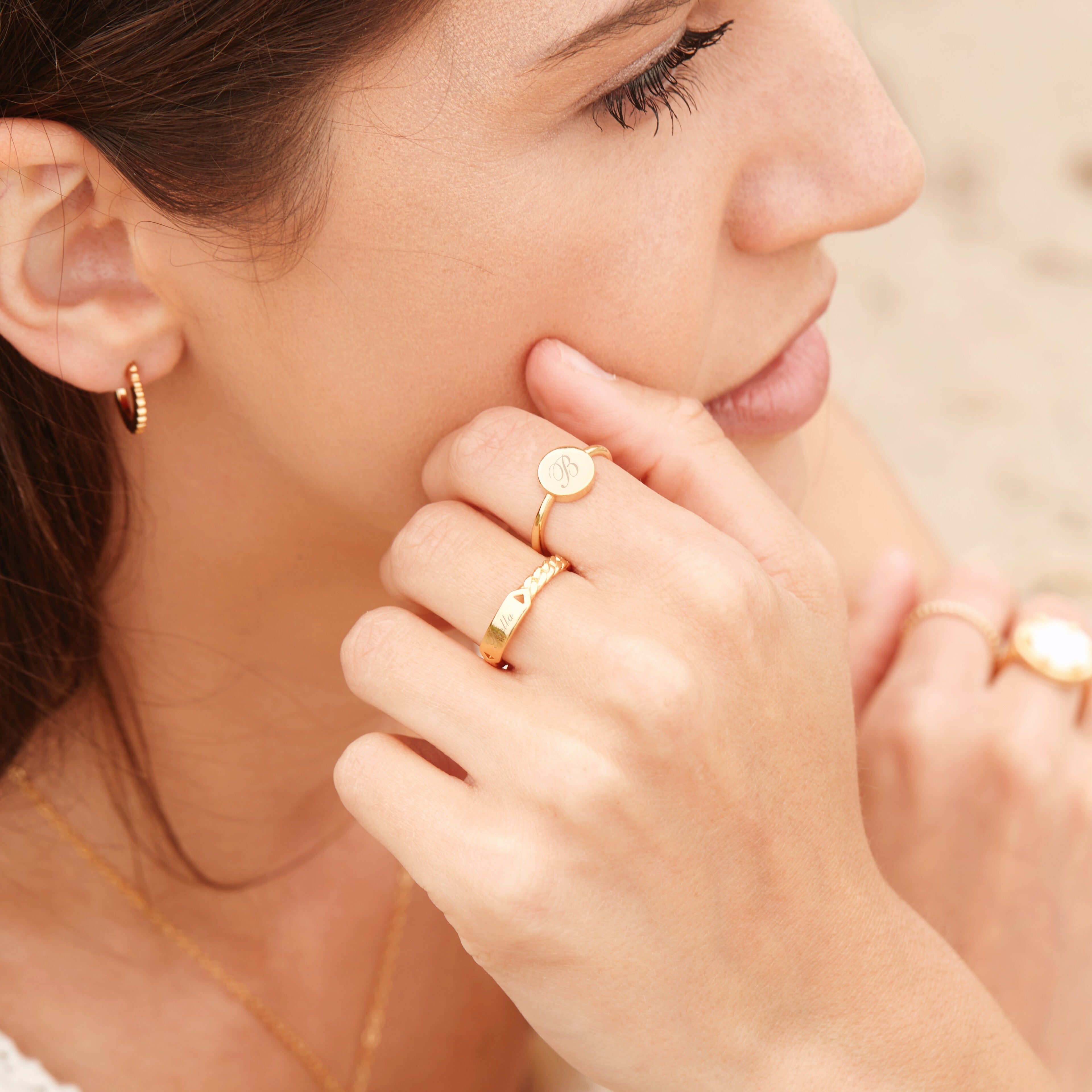 Braided Nameplate Ring