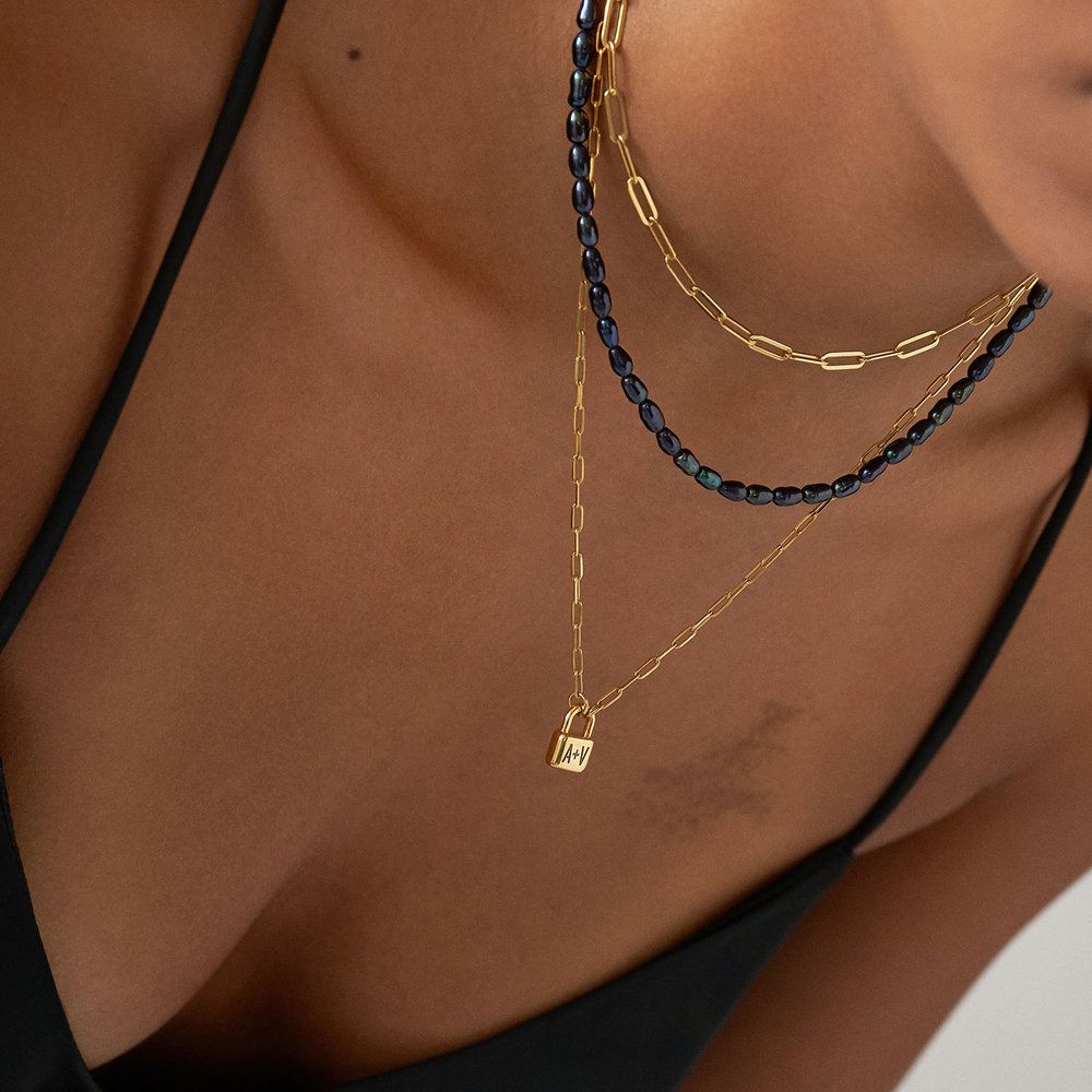 14K gold necklace for women, personalized necklace